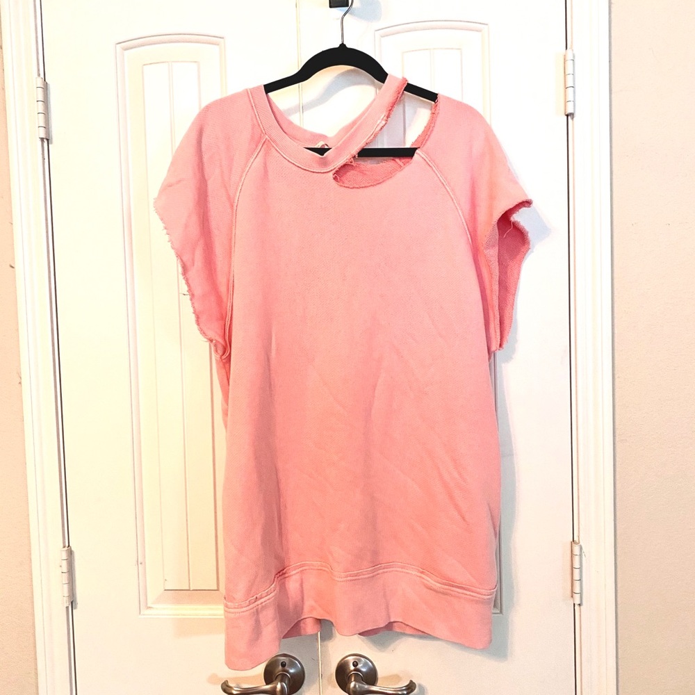 Free People Distressed Sweatshirt Dress Sz Small